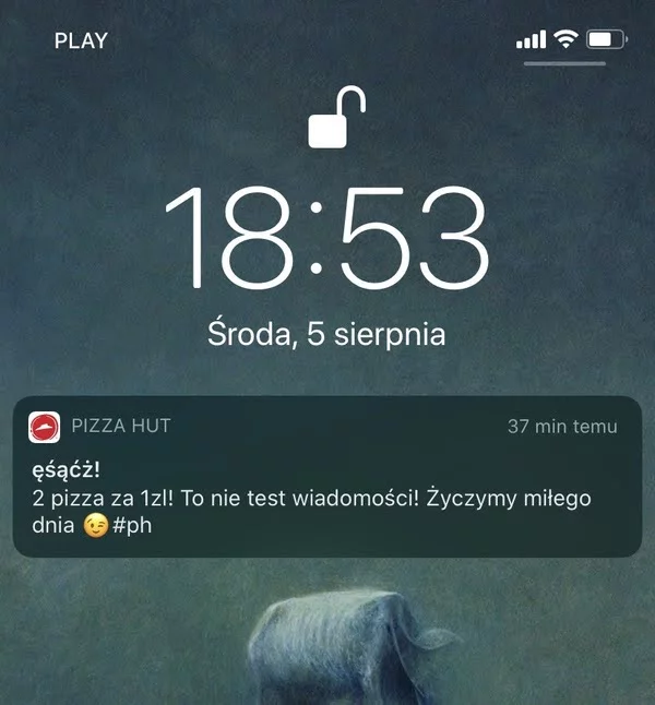 pizza hut mobile push humor
